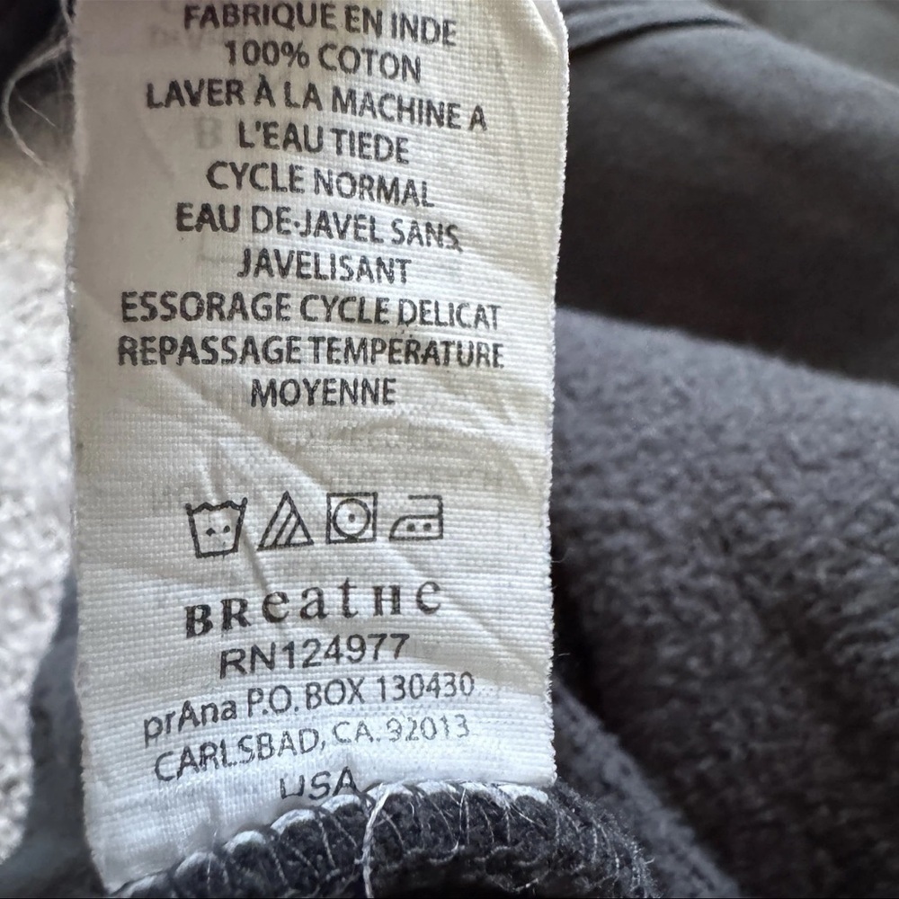prAna Coat Womens Small Black 100% Cotton Knit Mock Neck Military Tori Jacket - Picture 6 of 13